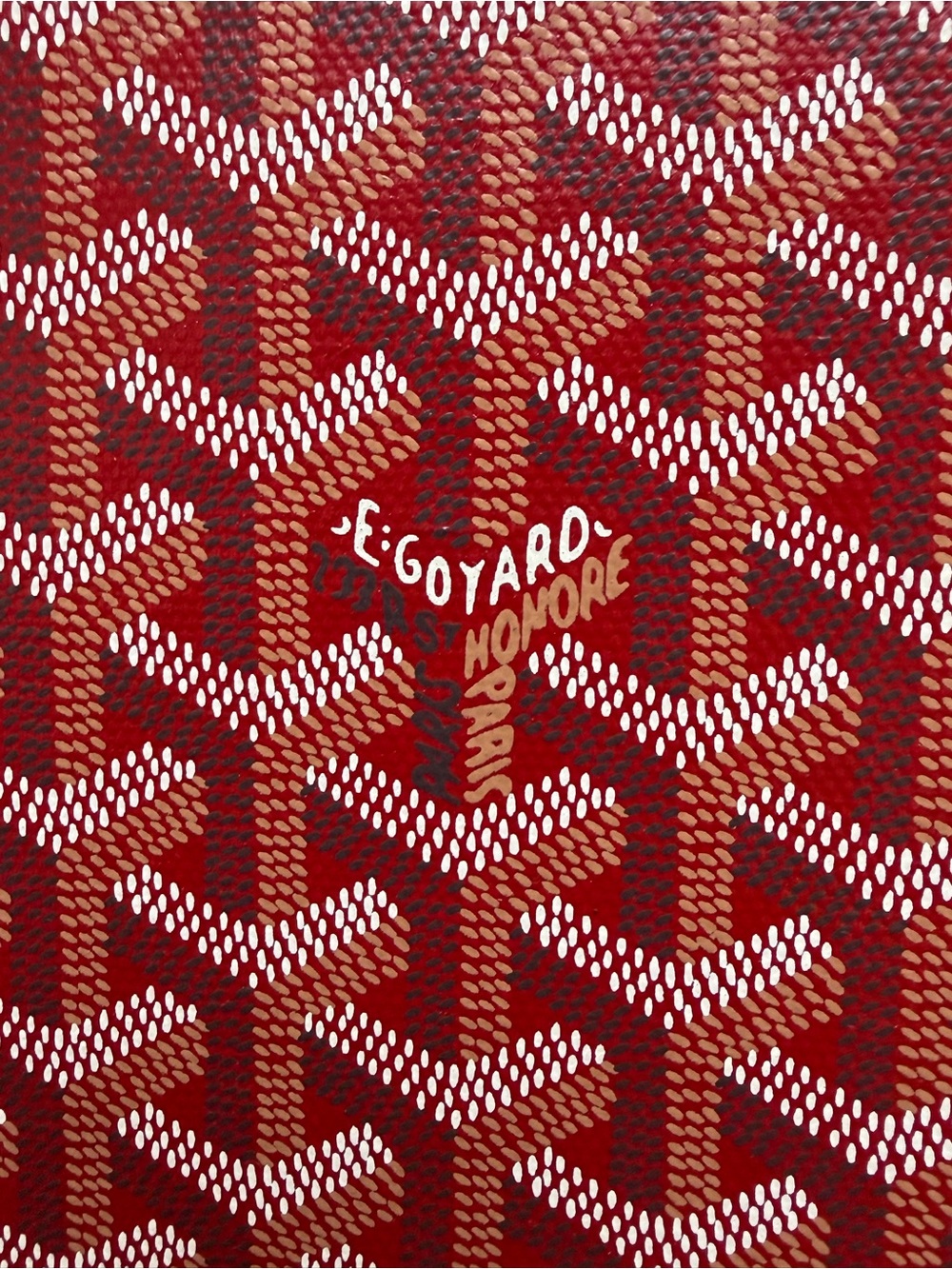 Goyard Red Leather Card Holder